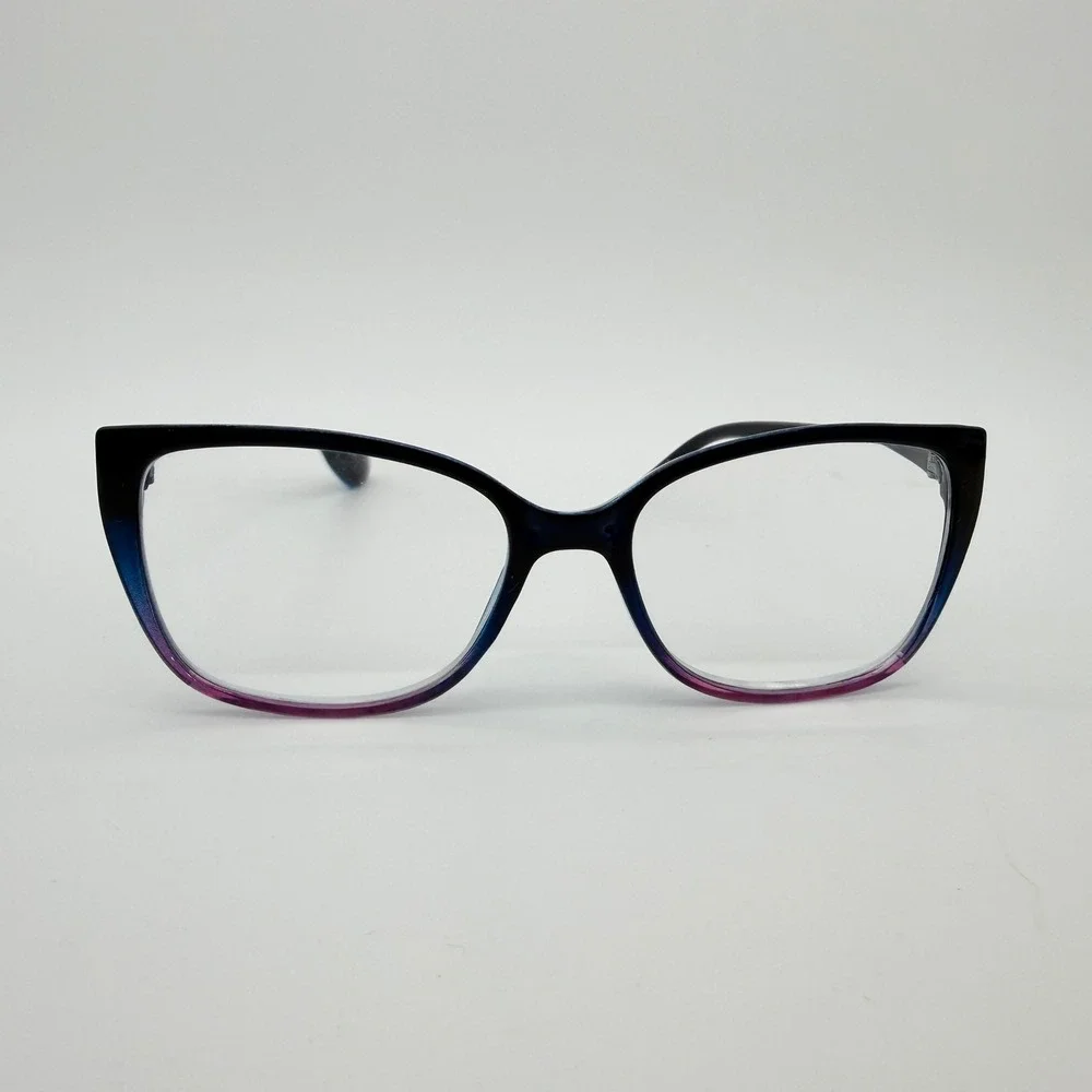OCCI CHIARI Italy Design OC5117 Eyeglass Frames Blue Purple Glitter Temple 54-17